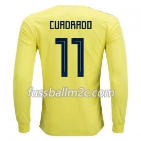 Fußballtrikots Kolumbien Cuadrado 11 Heim Trikotsatz WM 2018 Langarm